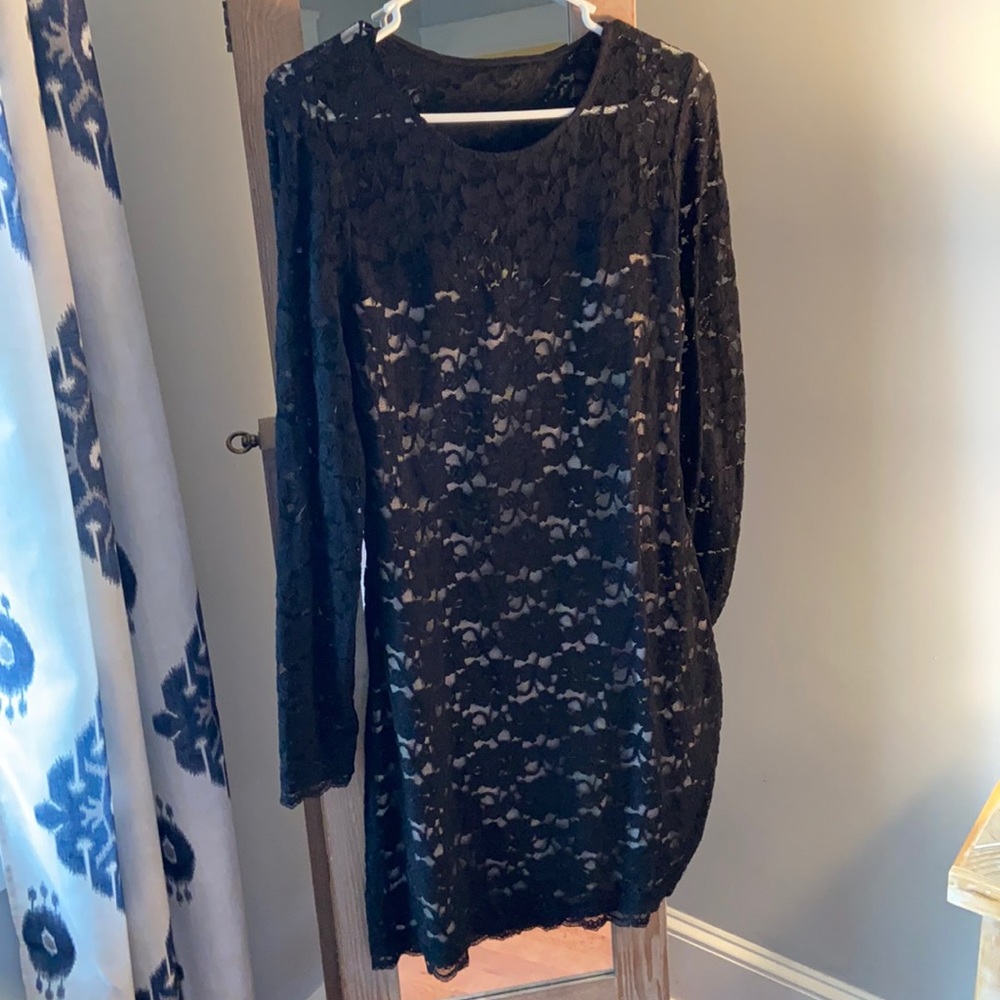 Express lace backless dress